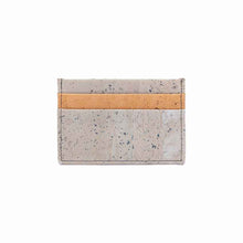 Load image into Gallery viewer, Grey and natural cork credit card holder