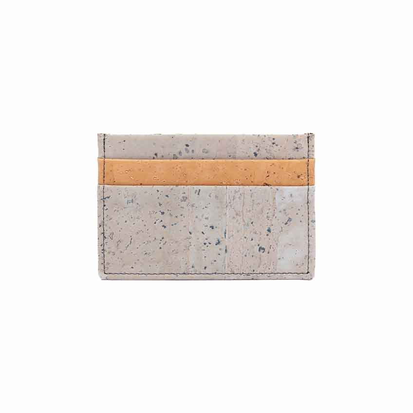 Grey and natural cork credit card holder