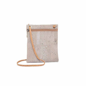 Minimalist grey cork crossbody bag