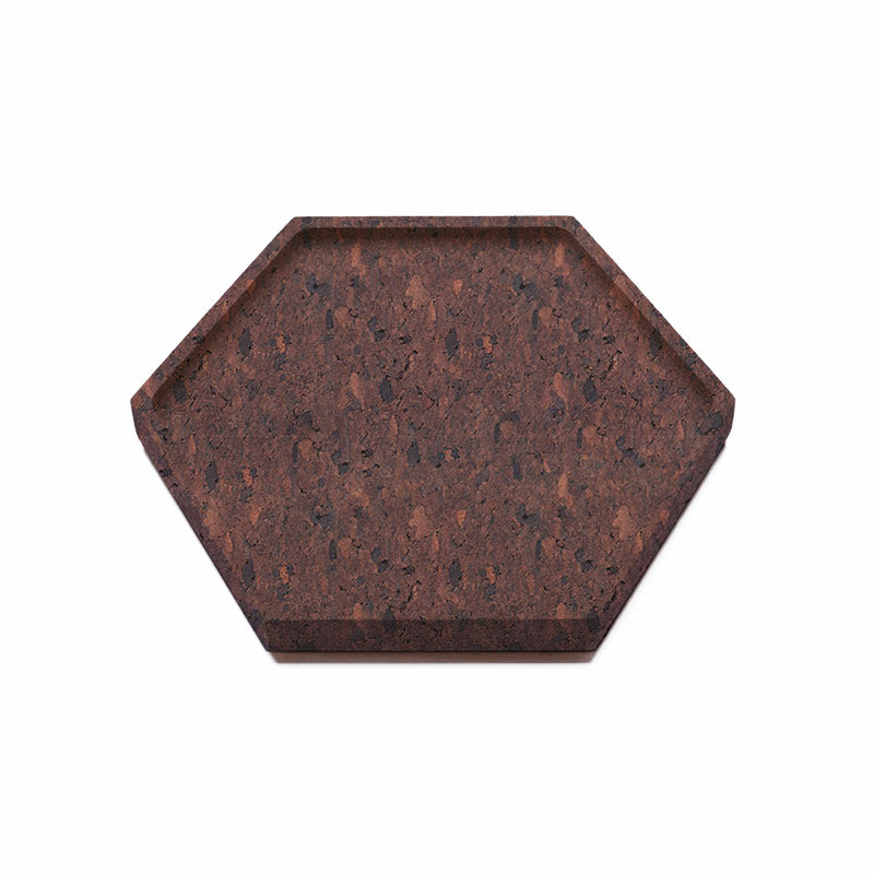 Smoked Cork Hexagonal Fruit Bowl / Tray