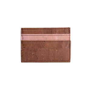 Rose Brown and pink cork card holder