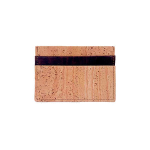 Cork Fingerprint Minimalist Wallet / Card Holder 