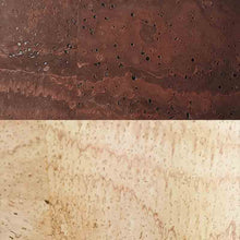 Load image into Gallery viewer, Natural and brown cork fabric colour detail