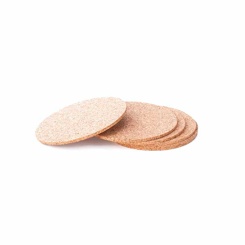 Classic Round Cork Coasters (6 Units)