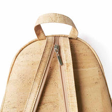Load image into Gallery viewer, Natural cork convertible backpack zipper detail