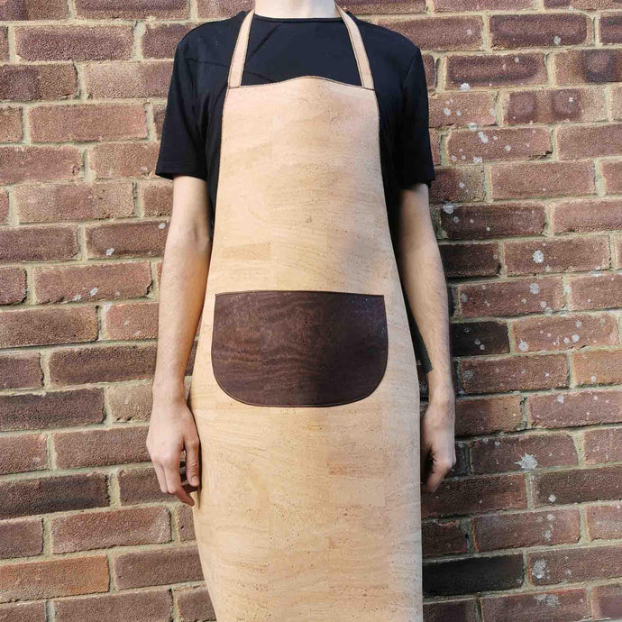 Natural cork fabric apron
