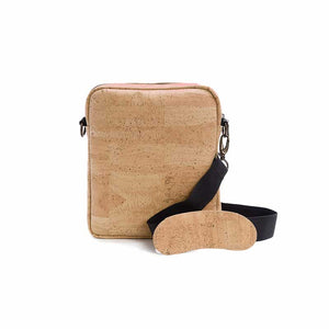 Natural cork crossbody bag for men