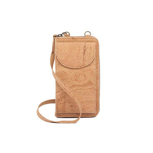 Natural Cork Crossbody Wallet and Phone Bag