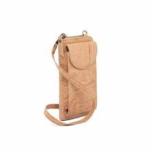 Load image into Gallery viewer, Natural Cork Crossbody Wallet and Phone Bag Side View