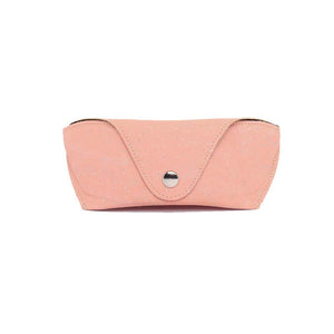 Pink cork glasses case