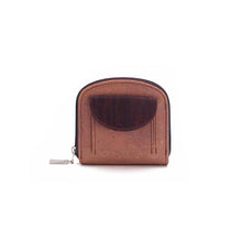 Load image into Gallery viewer, rose brown cork wallet for women with coin pocket