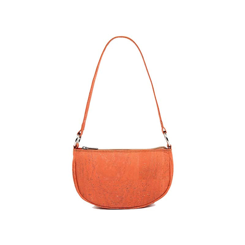 Brick Orange Half Moon Shoulder Bag Front