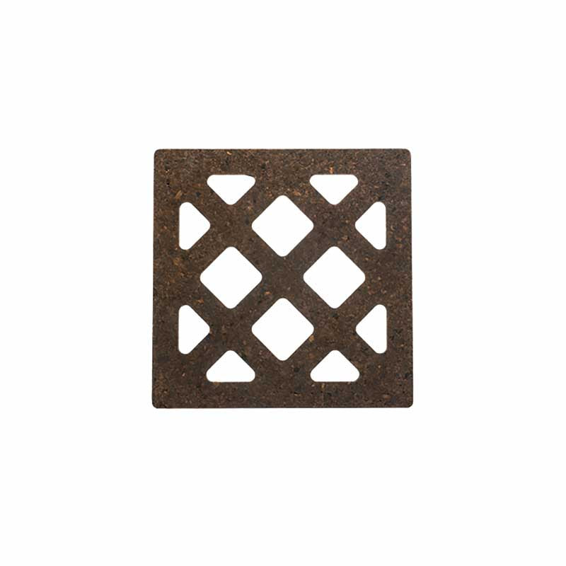 Square Cork Coasters with Cut-out Patterns (Set of 4)