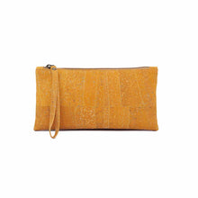 Load image into Gallery viewer, Yellow cork wrist wallet for women